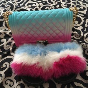 Slides and matching bag